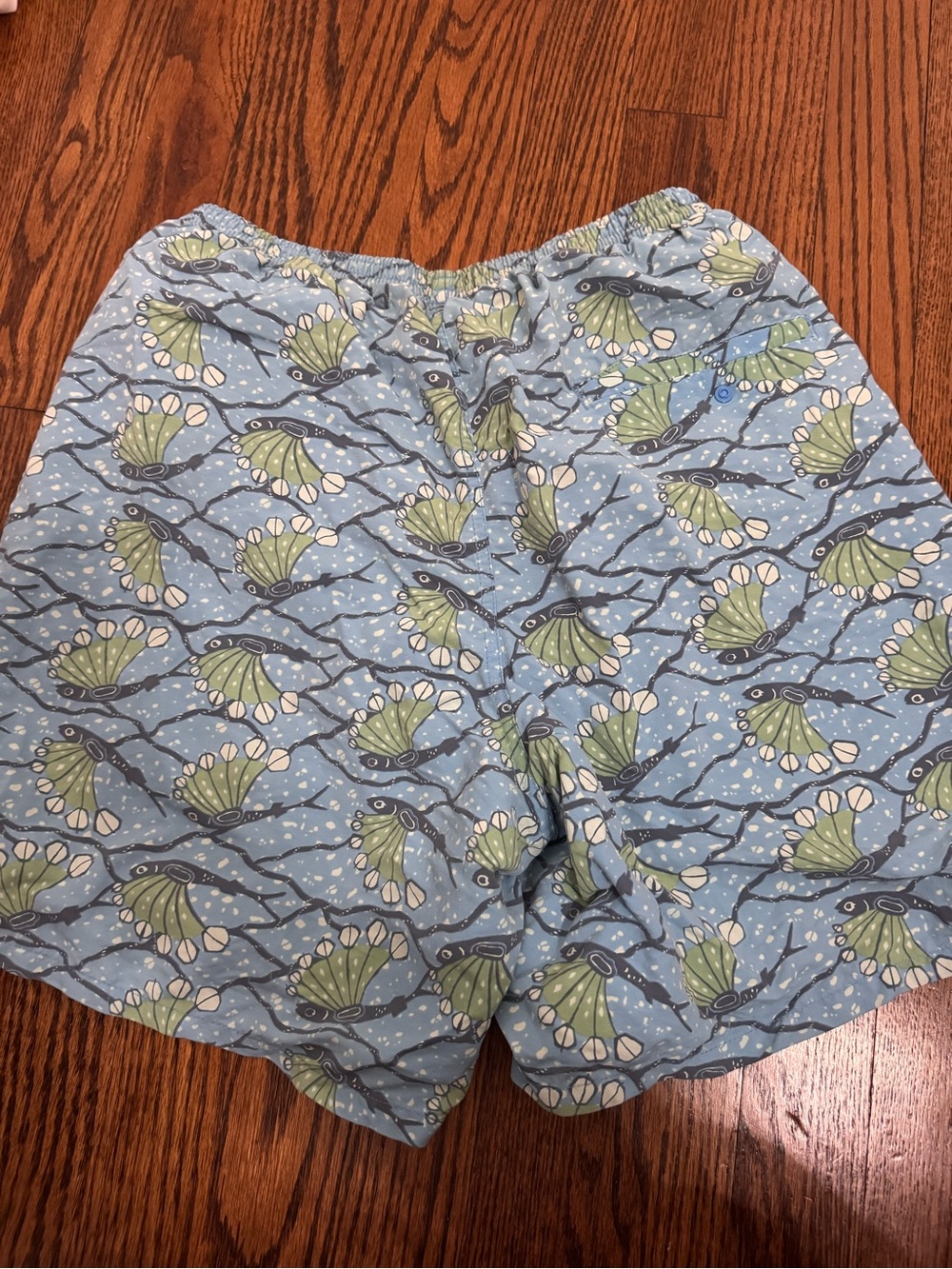 Patagonia Light Blue Floral-Print Men's Athletic Shorts - Picture 4 of 4
